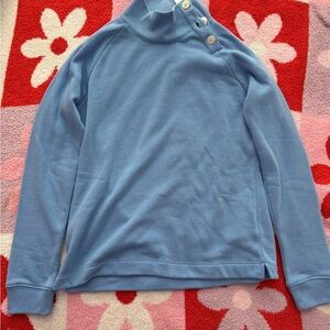 J. Crew Factory Blue Turtleneck Top